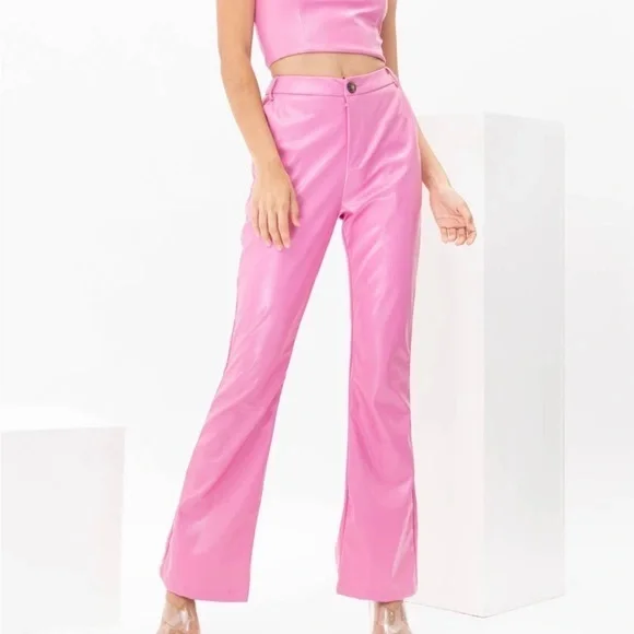 Pretty Garbage | Pants & Jumpsuits | Pink Vegan Leather